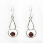 Natural Garnet Gemstone Drop Dangle Vintage Earrings 925 Sterling Silver R4