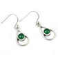 Woman Gift Natural Green Onyx Drop Dangle Vintage Earrings 925 Silver Y4