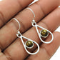 Tiger Eye Gemstone 925 Sterling Silver Mother Dangle Tribal Unique Earrings