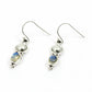 Natural Rainbow Moonstone Drop Dangle Bohemian Earrings 925 Silver For Girls E5