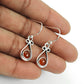 Natural Carnelian Gemstone Drop Dangle Boho Earrings 925 Sterling Silver F5