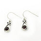 Woman Gift Natural Garnet Drop Dangle Bohemian Earrings 925 Silver G5