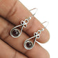 Woman Gift Natural Garnet Drop Dangle Bohemian Earrings 925 Silver G5