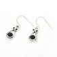 Woman Gift Natural Amethyst Drop Dangle Boho Earrings 925 Silver J5