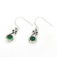 Woman Gift 925 Silver Natural Green Onyx Drop Dangle Tribal Earrings K5