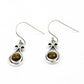 Woman Gift 925 Silver Natural Tiger Eye Drop Dangle Vintage Earrings F10