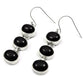 Natural Black Onyx Gemstone Drop Dangle Boho Earrings 925 Sterling Silver Jewelry D11