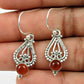 Gift For Woman Dangle Vintage Look Earrings 925 Silver Natural Carnelian H6