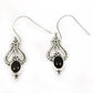 Oval Smoky Quartz Gemstone Artisan Dangle Drop Boho Earrings 925 Sterling Silver
