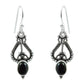 Sisters Day Deal 925 Solid Silver Natural Black Onyx Vintage Dangling Wife Earrings