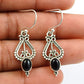 Sisters Day Deal 925 Solid Silver Natural Black Onyx Vintage Dangling Wife Earrings