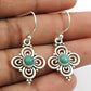 Turquoise Gemstone Earrings 925 Sterling Silver Ethnic Jewelry Gift For Her K2