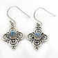 Natural Rainbow Moonstone 925 Silver Drop Dangle Tribal Earrings For Women V6