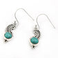 Natural Gemstone Drop Dangle Vintage Look Turquoise Earrings 925 Silver W52