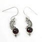 Garnet Gemstone Unique Drop Dangle New Antique Look Earrings 925 Sterling Silver