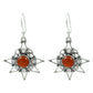 Natural Carnelian Gemstone Drop Dangle Vintage Earrings 925 Silver For Girls R7