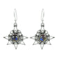 Gift For Woman Drop Dangle Bohemian Earrings 925 Silver Natural Labradorite O7