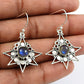 Gift For Woman Drop Dangle Bohemian Earrings 925 Silver Natural Labradorite O7