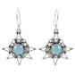 Gift For Her Natural Blue Chalcedony Gemstone Earrings 925 Silver Jewelry