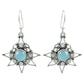 Gift For Her Natural Blue Chalcedony Gemstone Earrings 925 Silver Jewelry