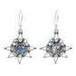 Solid 925 Silver Natural Rainbow Moonstone Charming Earrings Gift For Girls A8