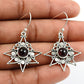 Natural Garnet Gemstone Drop Dangle Bohemian Red Earrings 925 Sterling Silver D8
