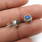Round Natural Labradorite 925 Silver Sister Stud Anniversary Birthday Earrings