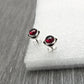 Gift For Her Garnet Gemstone Stud Earrings 925 Sterling Silver Jewelry M30