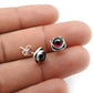 Gift For Her Garnet Gemstone Stud Earrings 925 Sterling Silver Jewelry M30