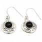 Woman Gift Natural Black Onyx Drop Dangle Boho Earrings 925 Sterling Silver N9