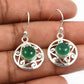 Natural Green Onyx Gemstone Drop Dangle Boho Earrings 925 Silver For Women P9