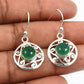 Natural Green Onyx Gemstone Drop Dangle Boho Earrings 925 Silver For Women P9