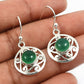 Natural Green Onyx Gemstone Drop Dangle Boho Earrings 925 Silver For Women P9