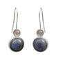 Natural Labradorite 925 Silver Drop Dangle Tribal Earrings For Women K10