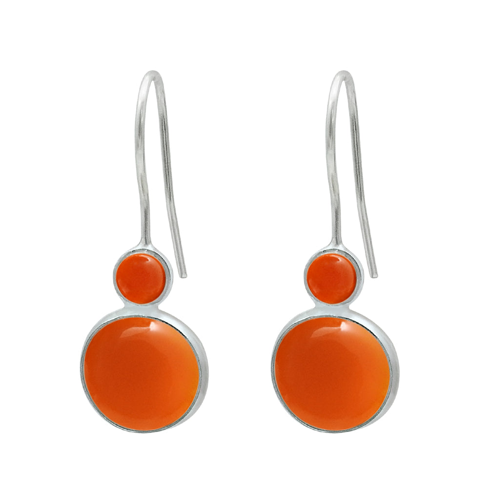 Carnelian Gemstone 925 Sterling Silver Bohemian New Dangle Drop Mother Earrings