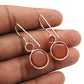 Carnelian Gemstone 925 Sterling Silver Bohemian New Dangle Drop Mother Earrings