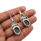 Woman Gift 925 Silver Natural Garnet Drop Dangle Bohemian Earrings A17