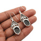 Woman Gift 925 Silver Natural Garnet Drop Dangle Bohemian Earrings A17