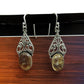 Woman Gift Natural Citrine Drop Dangle Ethnic Earrings 925 Silver B17