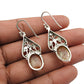 Woman Gift Natural Citrine Drop Dangle Ethnic Earrings 925 Silver B17
