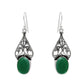 Natural Green Onyx Gemstone Drop Dangle Boho Green Earrings 925 Sterling Silver L10