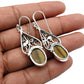Natural Tiger Eye 925 Silver Drop Dangle Vintage Earrings For Women M10