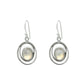 Rainbow Moonstone Gemstone Daughter Dangle Drop Earrings Solid Sterling Silver