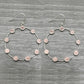 Rose Quartz Gemstone Trendy Earrings 925 Sterling Silver Metaphysical Jewelry K1