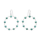 Woman Gift Turquoise Gemstone Earrings 925 Sterling Silver Jewelry L10