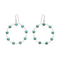 Woman Gift Turquoise Gemstone Earrings 925 Sterling Silver Jewelry L10