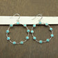 Woman Gift Turquoise Gemstone Earrings 925 Sterling Silver Jewelry L10