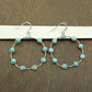 Woman Gift Turquoise Gemstone Earrings 925 Sterling Silver Jewelry L10