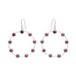 Natural Garnet Gemstone 925 Silver Drop Dangle Vintage Earrings For Girls Q3