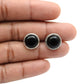 Natural Black Onyx Gemstone Jewelry 925 Sterling Silver Stud Earrings For Women B20